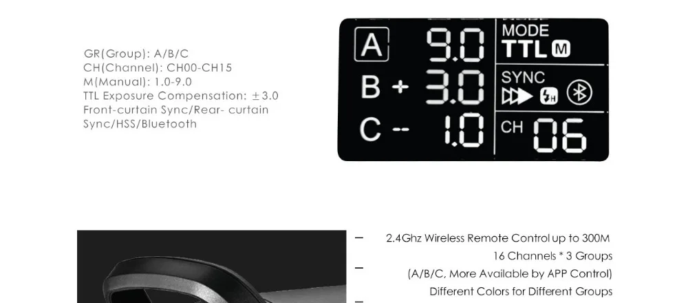 Trigger Jinbei TR-Q6 for C/N/S TTL Bluetooth