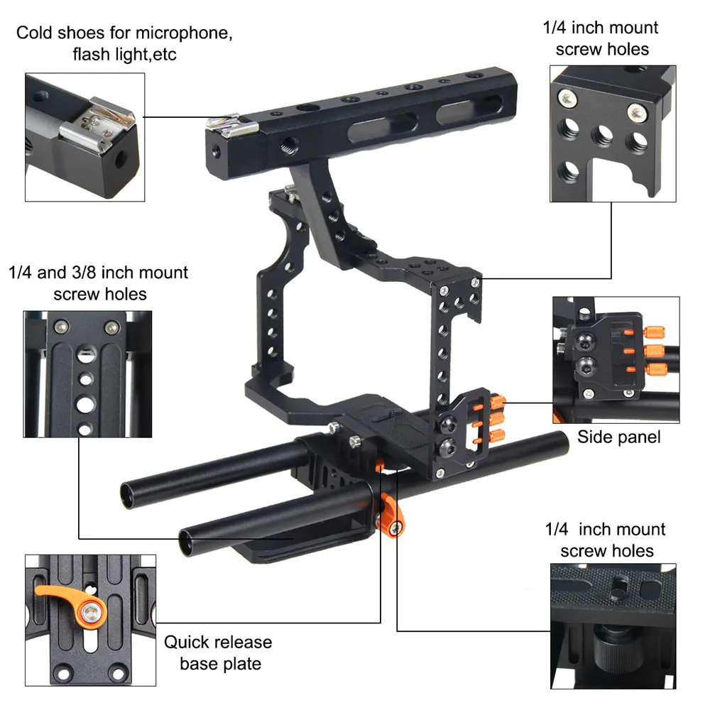 Tay cầm chống rung quay phim Yelangu camera Cage C5 - Handheld Stabilizer