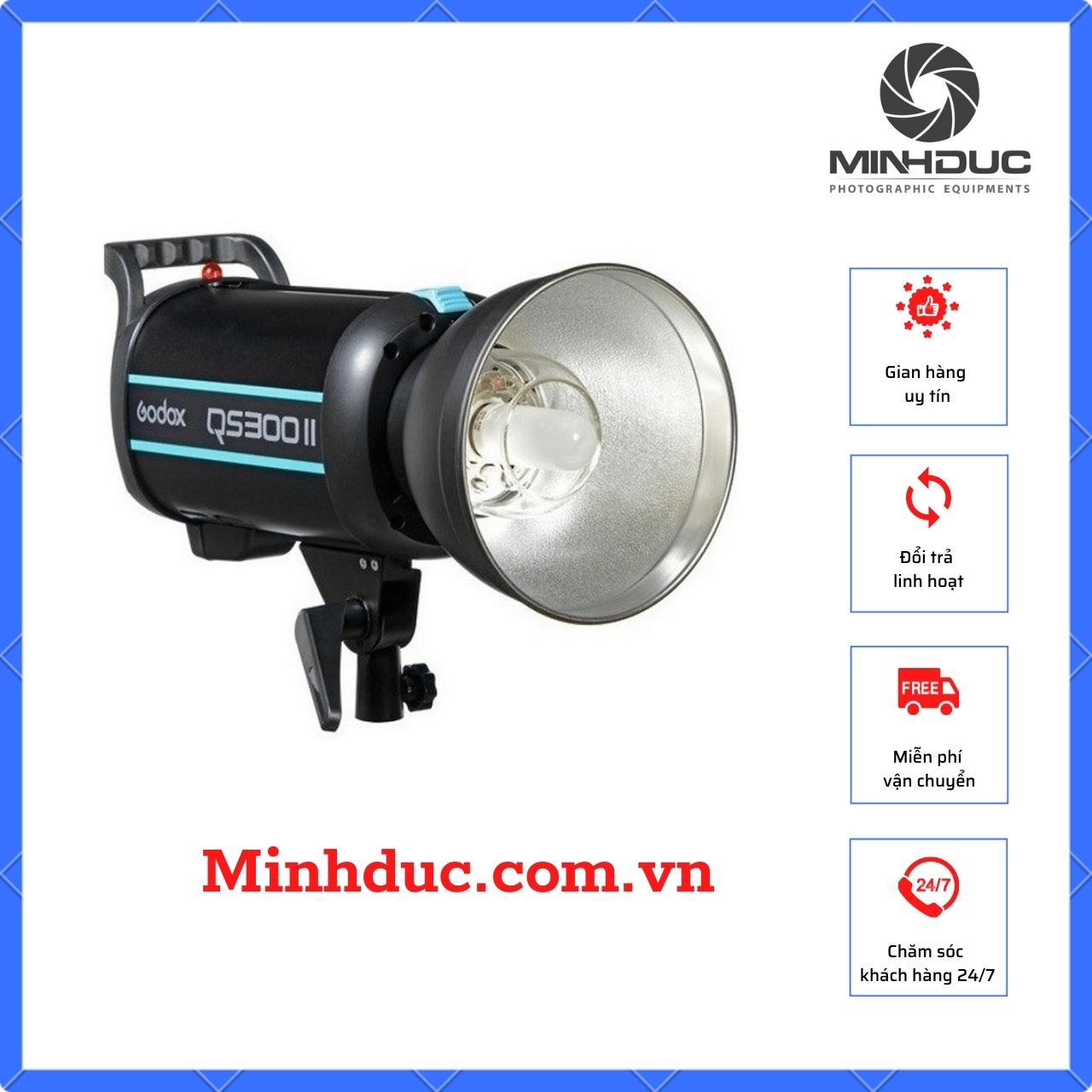 Đèn Flash studio Godox QS300II