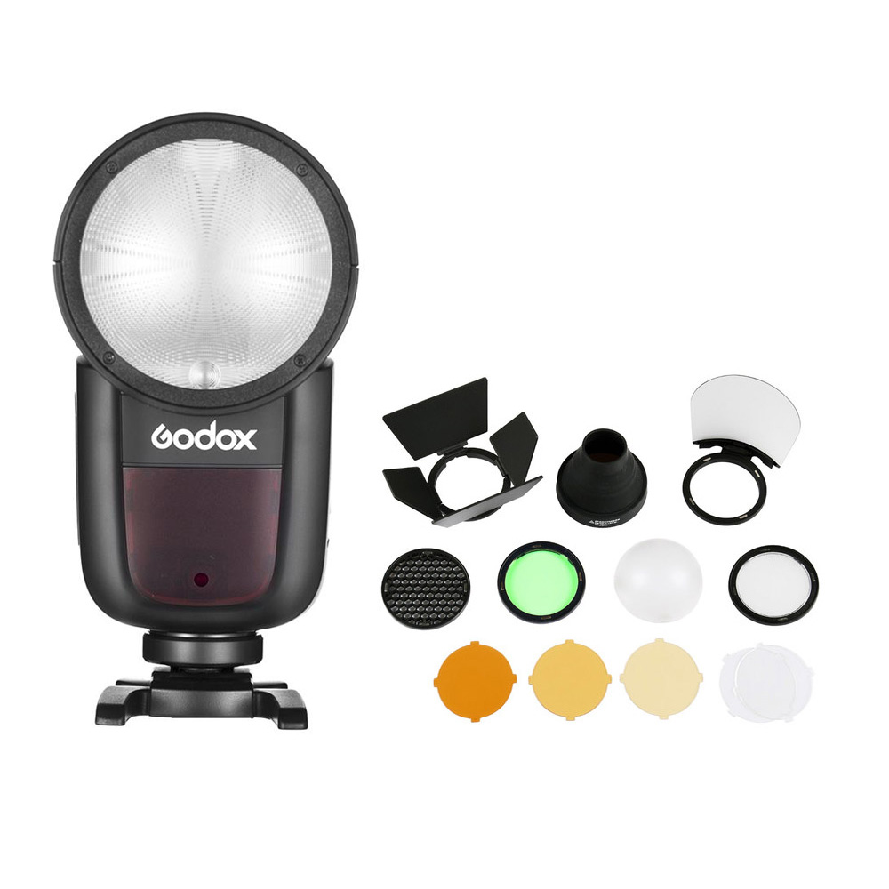 Combo Godox V1 for Canon + bộ tản sáng Godox AK-R1