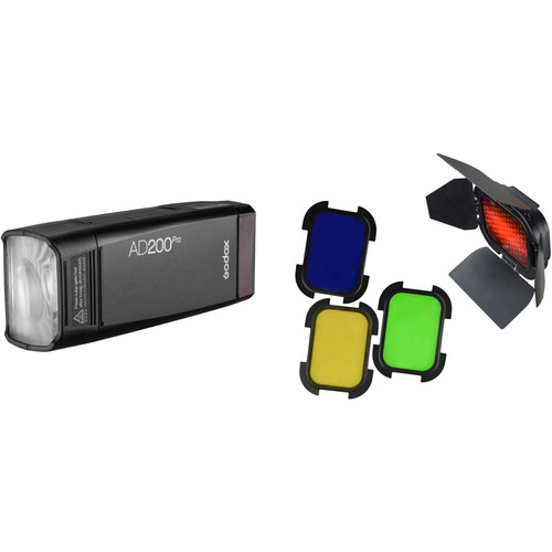Combo Đèn Godox AD200pro + Barndoors Kit BD-07