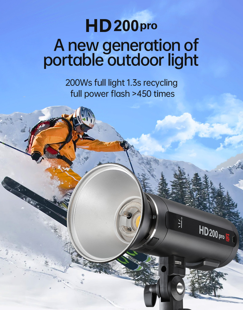 Đèn flash ngoại cảnh Jinbei HD 200 pro