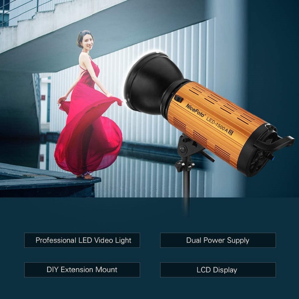 Đèn Led Nicefoto 2000A II Video Light 3200k-6500k Chính Hãng